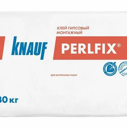 Фото №0 Клей гипсовый монтажный Кнауф Перлфикс 30 кг