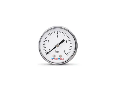 фото Манометр аксиальный 1/4" н.р. -  4 атм. (Ø50мм) Varmega