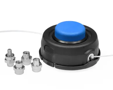 фото Катушка для триммера Rezer ТH 35H Multikit, М10x1.25, левая резьба, дополнительные адаптеры