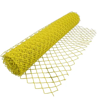 Фото №0 ПВХ сетка рабица, рулон 1,5х10 м, яч 55х55 мм, д 2,0 желтый