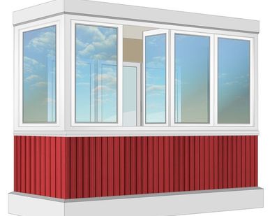 фото Остекление балкона ПВХ Veka 3.2 м Г-образное