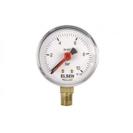 Фото №0 Манометр ELSEN 0-10 бар 1/4 радиальный, EM63.10