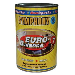 фото EURO-balance 7, акрилатная, матовая, интерьерная краска (База С), 0,9 литра