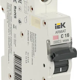 фото IEK ARMAT Авт. выкл. M06N 1P C 16А IEK