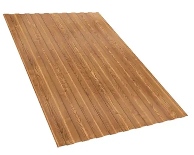 фото Профнастил двухсторонний С8 PRINT Орех 0,45 мм