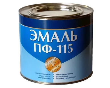 фото Эмаль алкидная ПФ 115 ГОСТ черный 2,7 кг ж.б, шт