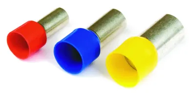 фото ДКС Наконечник-гильза двойная 8 мм с изолир.фланцем 0,25 кв.мм фиолетовый (НШВИ2)