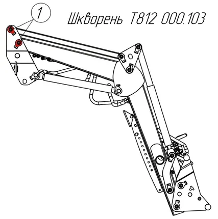 Фото №0 (CZ 31196) Шкворень (103мм) на КУН Metal-Fach Т812 000.103СБ