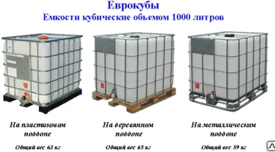 фото Пластиковая емкость 1000 л.еврокубы на 1 куб б/у не мытый