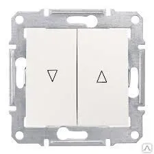 фото Переключатель СП 2-м для управл. жалюзи,эл.блок. механизм (бежевый) Sedna S