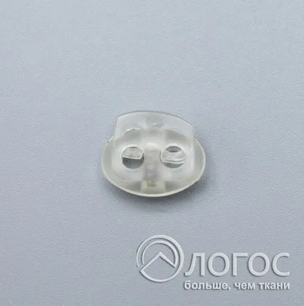 Фото №0 Фиксатор пластик 2 отв. Овал 18х16, бесцветный