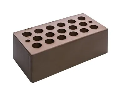 фото Кирпич лицевой керамический Шоколад пустотелый полуторный пустотность 38%