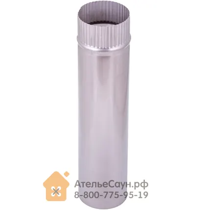 Фото №4 Труба голая D140 мм L = 0,5 м (нерж. 0,5 мм AISI 304)