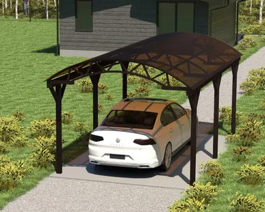 фото Арочный навес №8 из поликарбоната 3,2х6,3 м