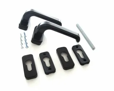 фото Гарнитур нажимной раздельный Elementis 31.5/PZ/8(длина штифта 120мм+1пара накладок), черный