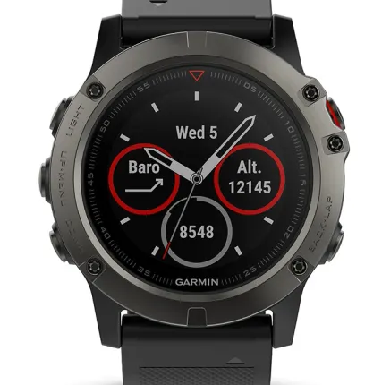 Фото №0 Часы Garmin Fenix 5X Sapphire серые с черным ремешком