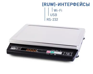 фото Весы настольные Масса-К МК- 6.2-A21 (RUW) (3 / 6 кг, 1 / 2 г, внешняя калибровка)