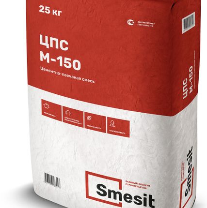 Фото №0 Цементно-песчаная смесь М-150 25кг, Smesit