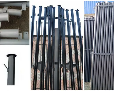 фото Столбы металлические для забора