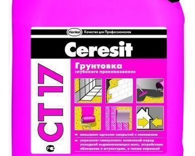 фото Грунтовка для укрепления оснований Ceresit СТ 17 10 л