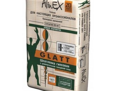 фото Шпатлевка гипсова AlinEX Gypfort, 25 кг