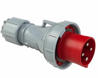 фото Вилка силовая 3-ф., 63А, 400В, IP67 (4-п, переносная)...