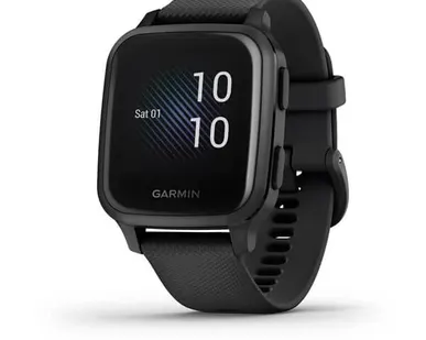 фото Часы Garmin Venu Sq Music Edition черный с серым алюминиевым безелем