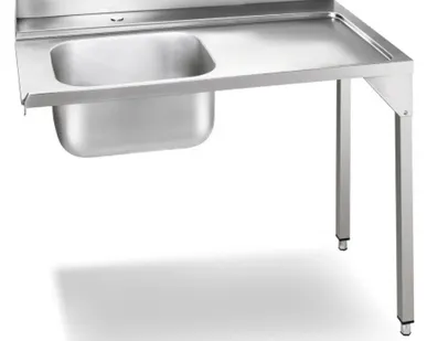 фото Стол с мойкой к посудомоечной машине для установки справа Smeg WT02R1