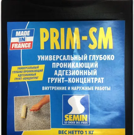 Фото №0 Адгезионный грунт SEMIN PRIM SM / ПРИМ-СМ 1 л