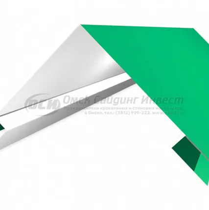 Фото №0 Угол сложный (сайдинг корабельная рейка) RAL 6029 (Мята)