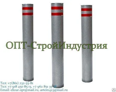 фото Парковочный бетонируемы столбик, серия Премиум плоский верх