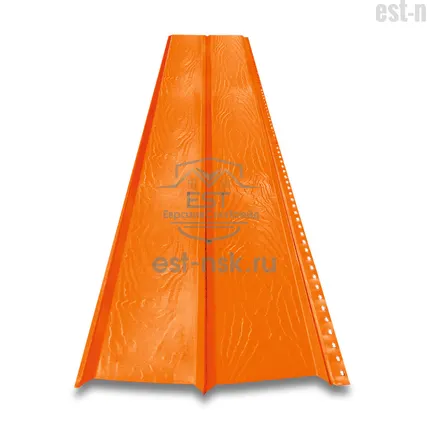 Фото №0 Металлический сайдинг Брус 3D Pe 0.4 | RAL 2004 Оранжевый