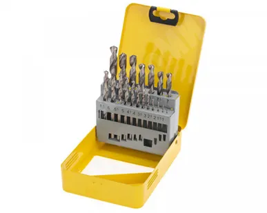 фото Набор сверл по металлу, 1-10мм (через 0,5мм), HSS, цилиндрический хвостовик, металлический кейс, 19 шт.