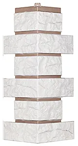 Фото №0 Угол фасадной панели «T-Siding», кирпич, белый