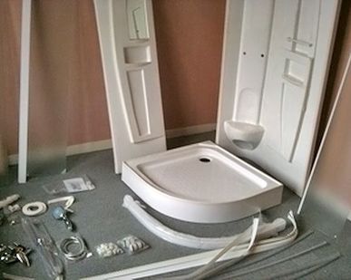 фото Установка душевой кабины