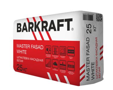 фото Шпаклевка BARKRAFT "MASTER FASAD WHITE" (25 кг)