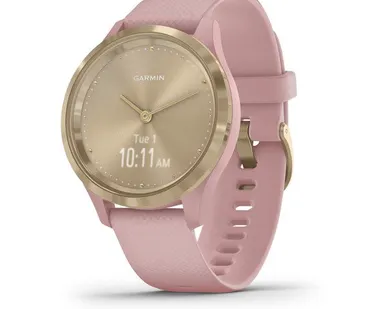 фото Часы Garmin Vivomove 3S золотистый циферблат с розовым ремешком