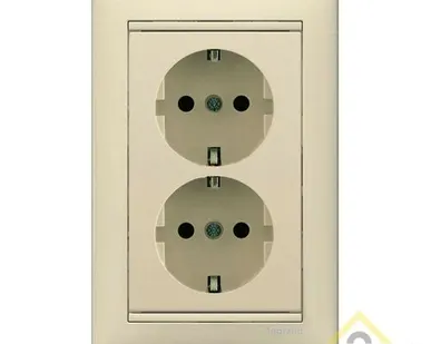 фото Розетка 2-м СП Valena с зазем. сл.кость Leg 774370