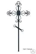 фото Крест надгробный кованый Узорный