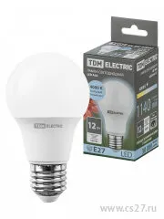 фото Лампа светодиодная А60 12 Вт, 230 В, 4000 К, E27