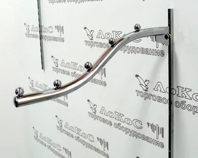 фото Вешало изогнутое 5 шариков на стойку d=19мм L=400мм, хром