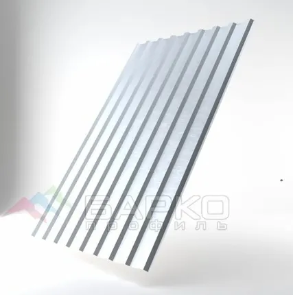 Фото №0 Профлист НС-20 - 1150 мм (1100 мм) 00000322/45 Оцинкованная поверхность Сталь оцинкованная 0.45