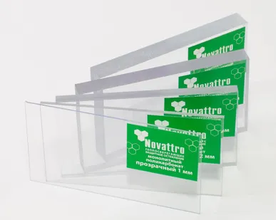 фото Монолитный поликарбонат 1250х2050х1мм (прозрачный) Новаттро СафПласт