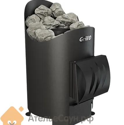 Фото №2 Печь для бани Grill D Aurora Mini short (чёрная, без выноса)