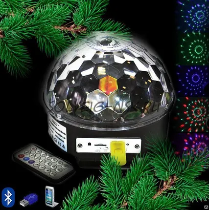 Фото №0 Светодиодный Диско-Шар Magic Ball USB/Bluetooth MP3, звуковая активация