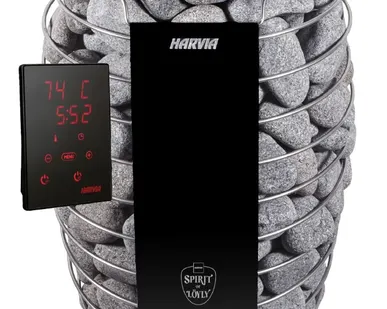 фото Электрическая печь Harvia Spirit SP60 XW WiFi Black (чёрная, выносной пульт в комплекте)