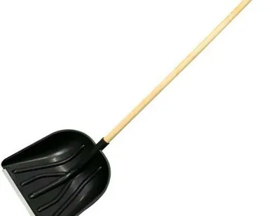 фото Лопата снеговая Купец 410*460 мм с планкой и деревянным черенком