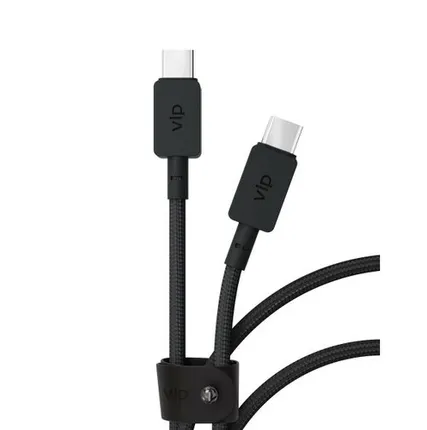 Фото №0 Дата-кабель "vlp" Nylon Cable USB C - USB C, 100W, 1.2м, Дата-кабель "vlp" Nylon Cable USB C - USB C, 100W, 1.2м, черный