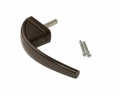 фото Ручка оконная Internika "Весна", 37 мм, алюминиевая, коричневая, 2 винта 5х45