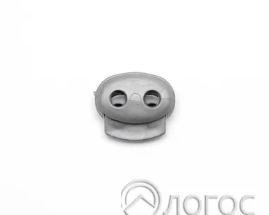 фото Фиксатор пласт. 2 отв овал 15*20мм, серый